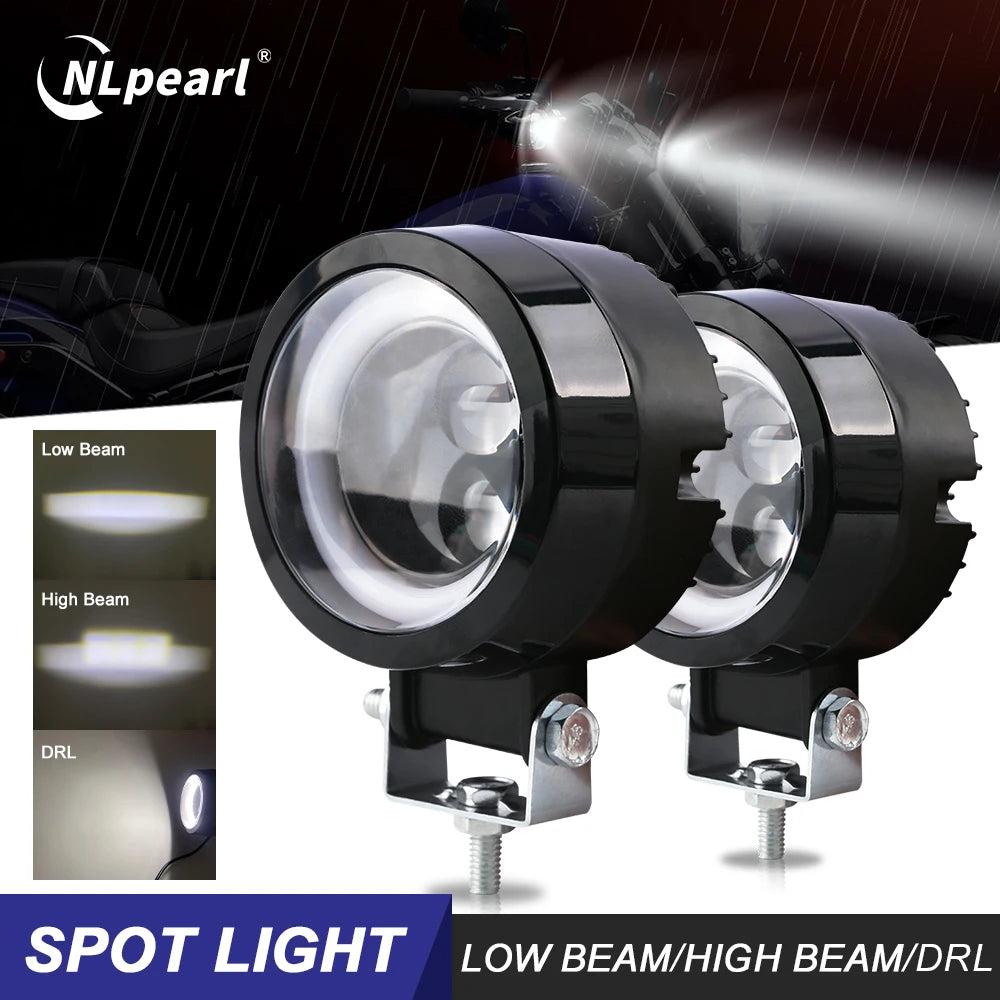 Nlpearl Car 3 Inch Round LED Work Light Spot Light Halo Angel Eye 12V 24V For Trucks ATV SUV Dirt Bike Motorcycles Healdight