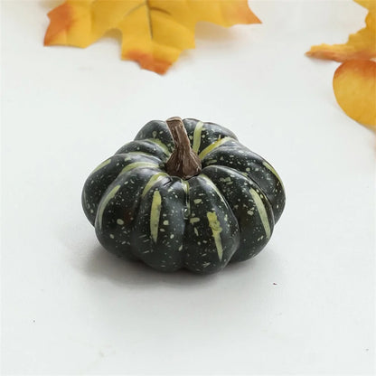 Mini Artificial Halloween Pumpkin Decor Simulation Vegetable DIY Craft Halloween Home Party Decoration Props Farmhouse Harvest Green