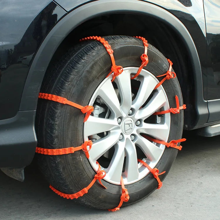 10Pcs Anti Skid Snow Chains Car Winter Tire Wheels Chains Winter Outdoor Snow Tire Emergency Double Grooves Anti-Skid Chains