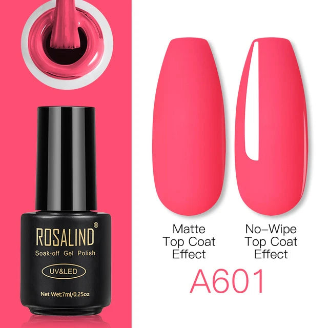 ROSALIND Gel Nail Polish Lamp All For Nails Art Manicure With Matt Base Top Coat Semi Permanant Gellak Nail Gel Polish Varnishes A601