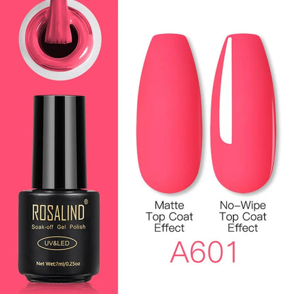 ROSALIND Gel Nail Polish Lamp All For Nails Art Manicure With Matt Base Top Coat Semi Permanant Gellak Nail Gel Polish Varnishes A601