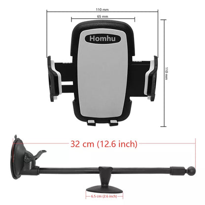 Windshield Car Phone Mount Universal Cell Phone Holder Stand Long Arm Holder for iPhone 11 12 13 Pro Xs Max Xiaomi Huawei