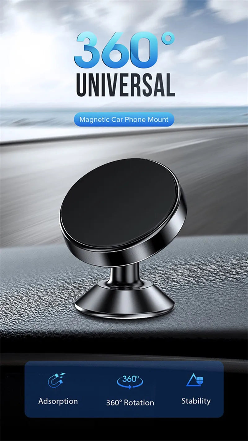 Magnetic Car Phone Holder Mobile Cell Phone Holder Stand Magnet Mount Bracket In Car For iPhone 13 12 Samsung Redmi Xiaomi