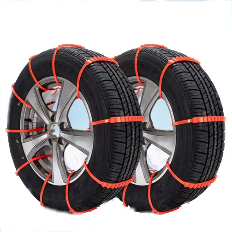 10Pcs Anti Skid Snow Chains Car Winter Tire Wheels Chains Winter Outdoor Snow Tire Emergency Double Grooves Anti-Skid Chains