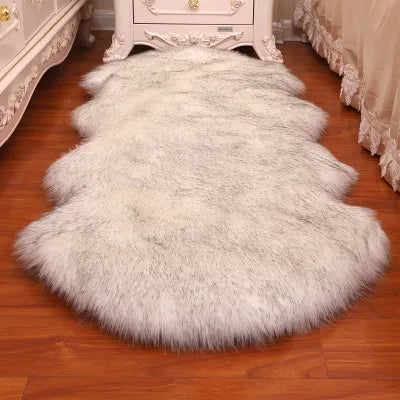 New Carpet Plush Soft Sheepskin Bedroom Carpet Imitation Wool Pad Long Hair Bedside Mat Sofa Cushion Rugs Living Room Fur Carpet PD1007 CHINA
