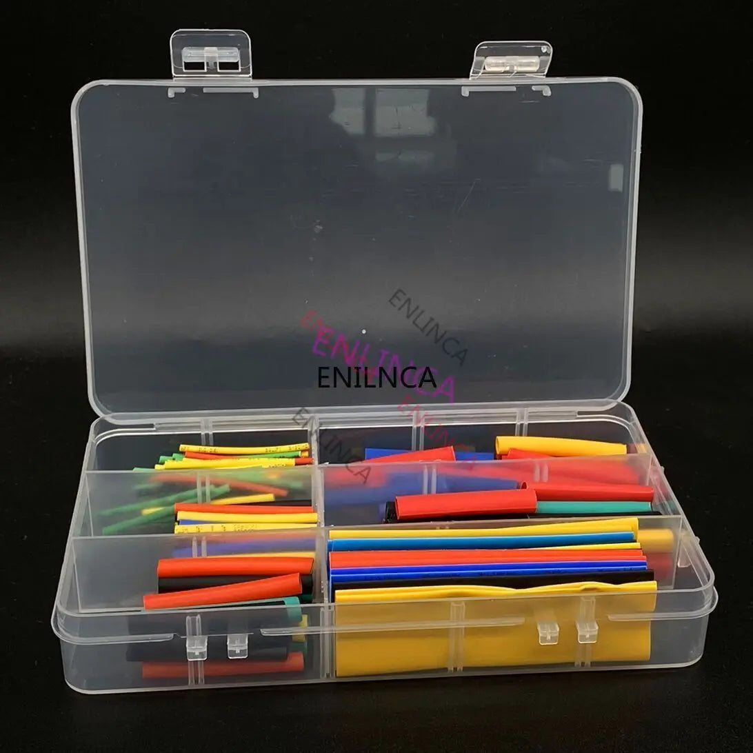 127-750pcs Heat-shrink Tubing Thermoresistant Tube Heat Shrink Wrapping Kit Electrical Connection Wire Cable Insulation Sleeving