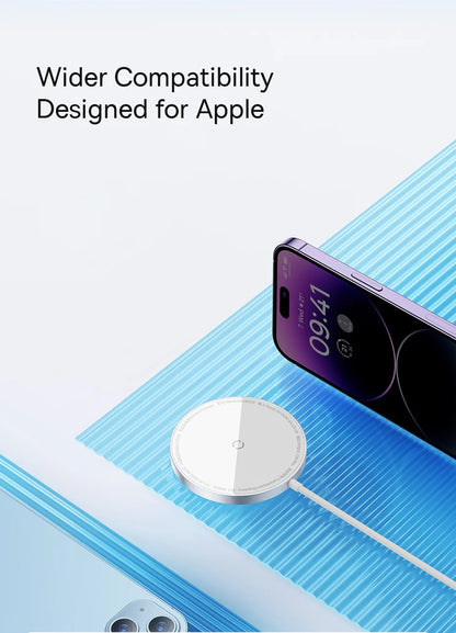 Baseus 15W Magnetic Wireless Charger For iPhone 14 Qi Fast Wireless Charging Pad For iPhone 15 14 13 Ultra Thin Phone Charger