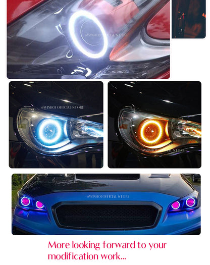 1PC COB LED Angel Eyes Bulb Halo Ring Headlight Lamp Car Daytime Running Light DRL Fog Light DC 12V 24V Styling Decorative Light