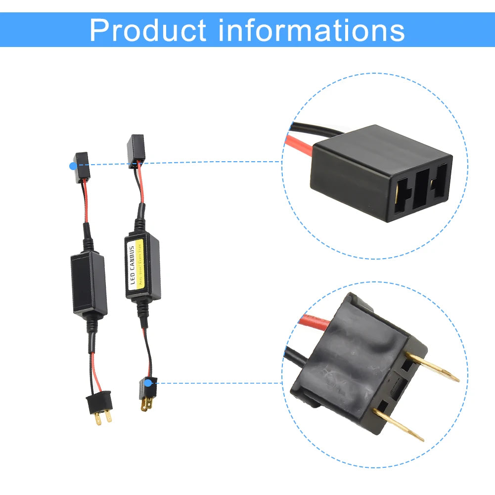 High Quality New Style Practical To Use Brand New Car Spare Parts Decoders Car H7 2pcs/set Black DC 9V-16V LED Canbus Fog Light