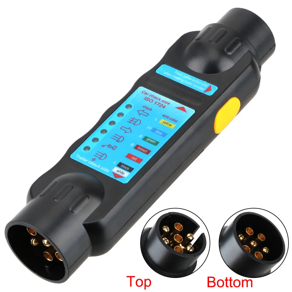 12V Trailer Tester 7 13 Pin Adapter Diagnostic Tools Wiring Check Light Test Plug Socket Car Truck Caravan Accessories Universal