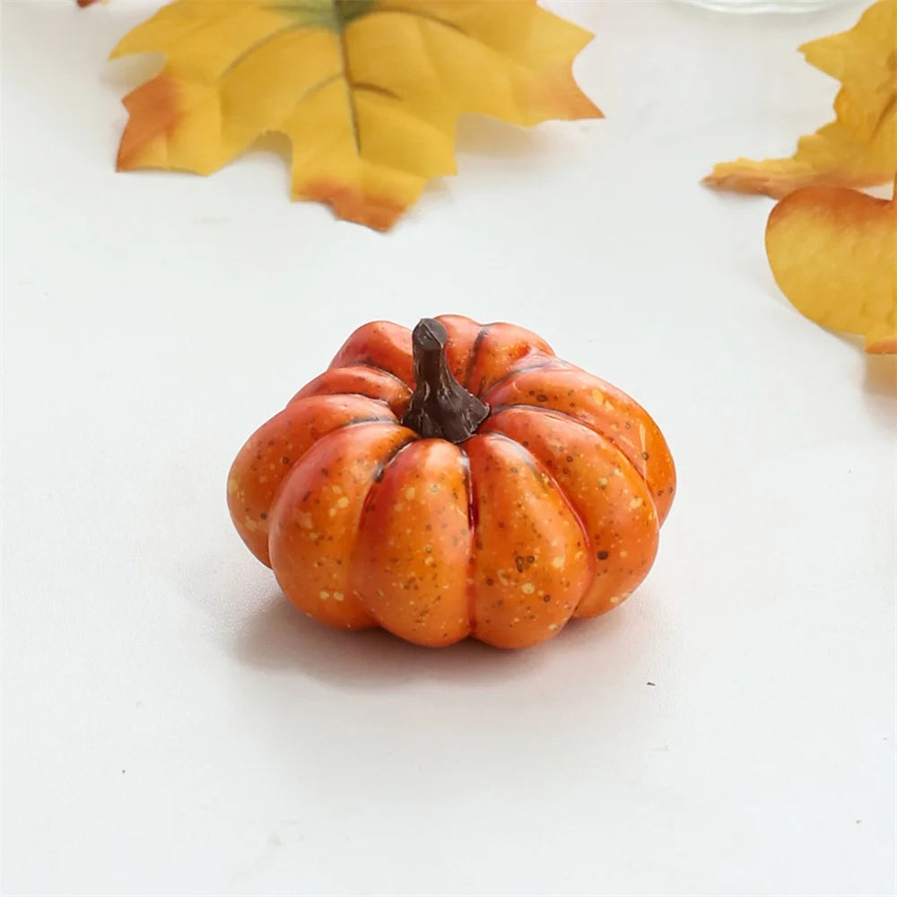 Mini Artificial Halloween Pumpkin Decor Simulation Vegetable DIY Craft Halloween Home Party Decoration Props Farmhouse Harvest