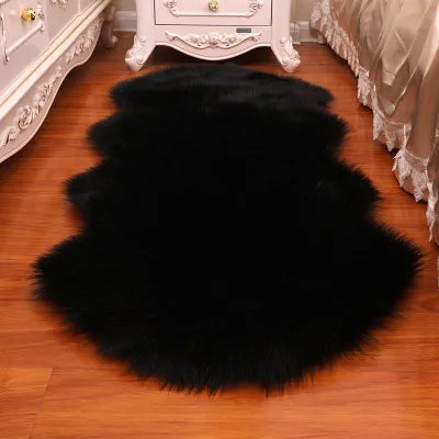 New Carpet Plush Soft Sheepskin Bedroom Carpet Imitation Wool Pad Long Hair Bedside Mat Sofa Cushion Rugs Living Room Fur Carpet PD1009 CHINA