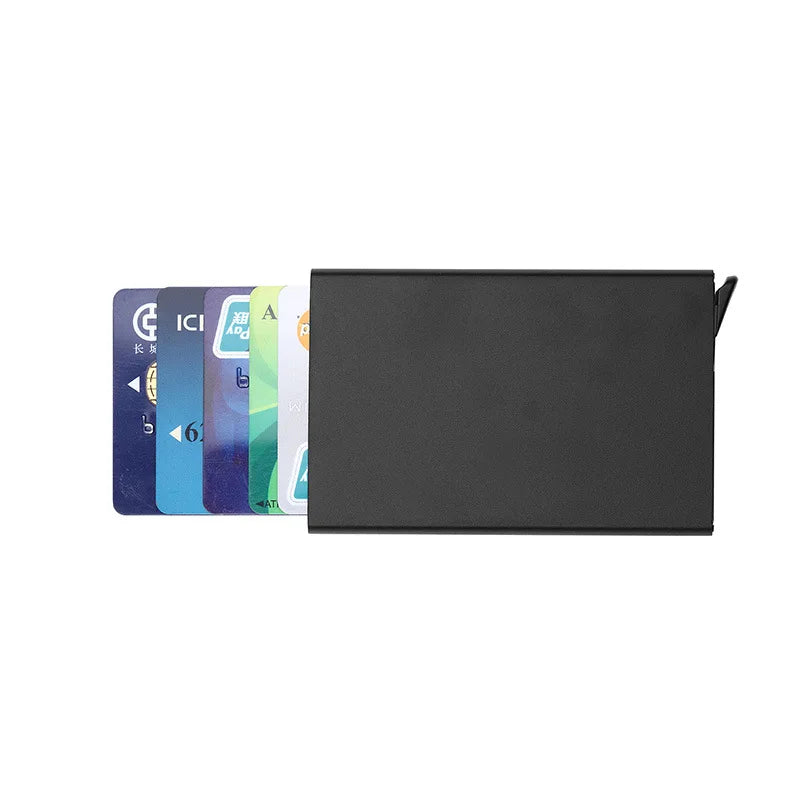 Anti-theft ID Credit Card Holder Minimalist Porte Carte Thin Aluminium Metal Wallets Pocket Case Bank Women Men Credit Card Box