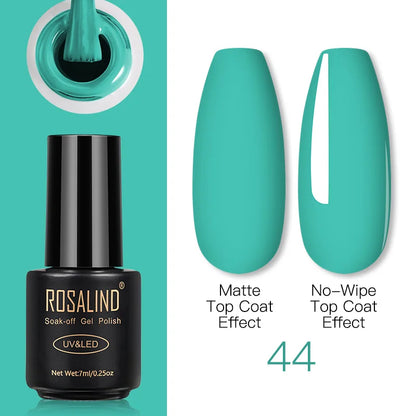 ROSALIND Gel Nail Polish Lamp All For Nails Art Manicure With Matt Base Top Coat Semi Permanant Gellak Nail Gel Polish Varnishes 44