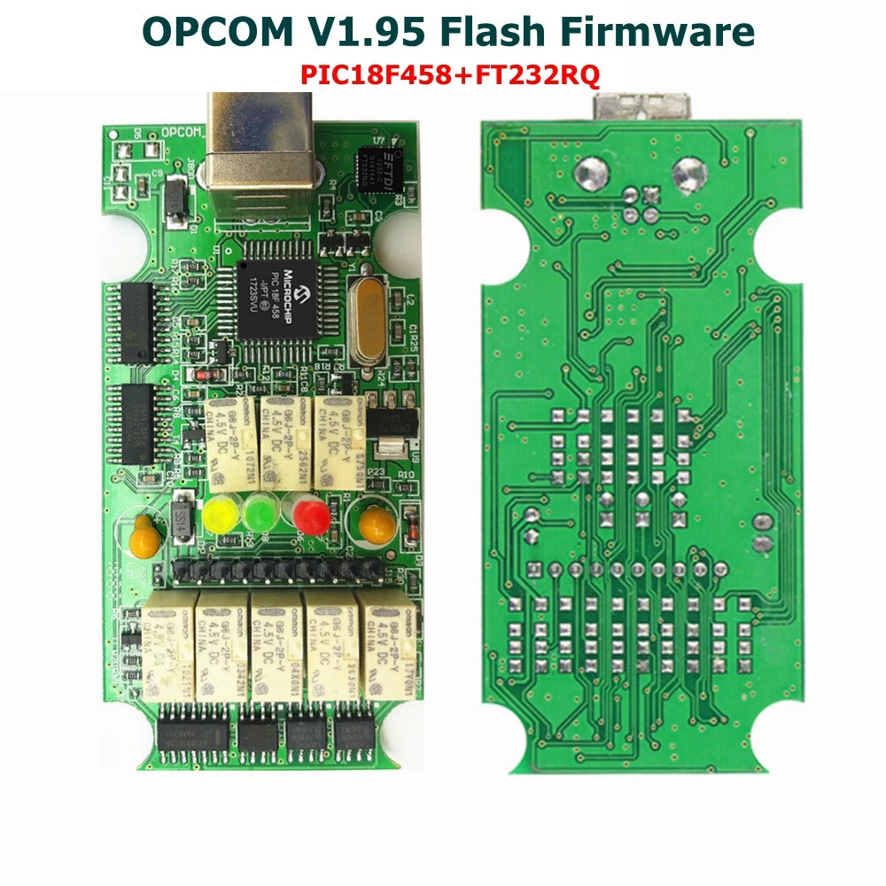 Firmware OPCOM V1.99/1.95/1.78/1.70/1.65 OBD2 for CAN-BUS Code Reader For Opel OP COM OP-COM Diagnostic PIC18F458 FTDI Chip V1.95 Flash FW CHINA