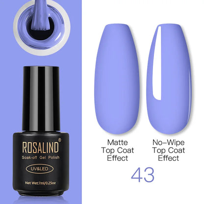 ROSALIND Gel Nail Polish Lamp All For Nails Art Manicure With Matt Base Top Coat Semi Permanant Gellak Nail Gel Polish Varnishes 43