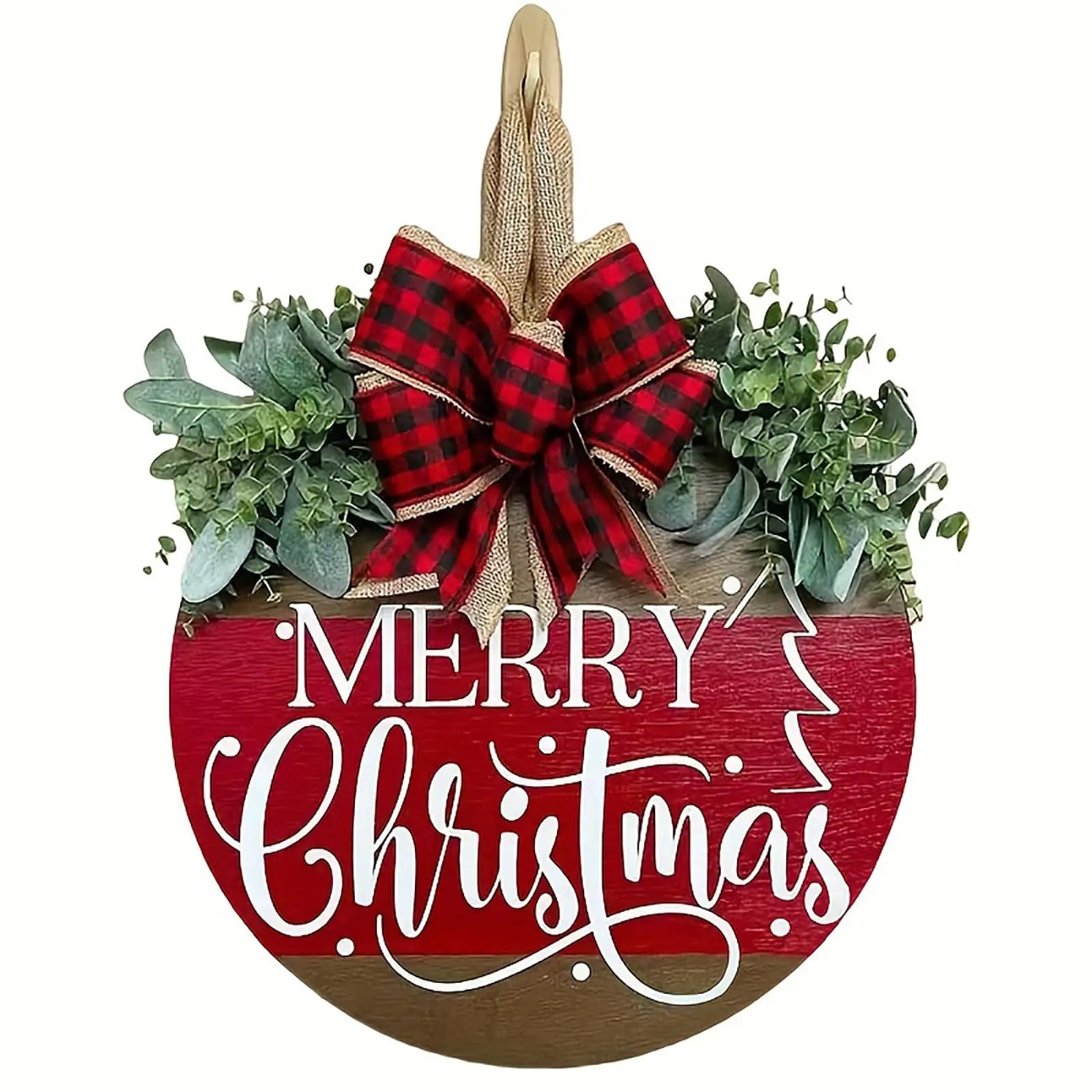 Christmas Decorations Wooden Welcome Sign Pendant Christmas Door Hanging Decoration Home Window Window Sign Plaque Decor A China