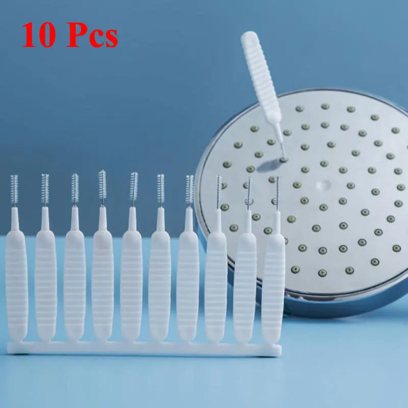 Bathroom Shower Head Cleaning Brush Washing Anti-clogging Small Brush Pore Gap Cleaning Brush For Kitchen Toilet Phone Hole 10 Pcs