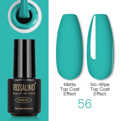 ROSALIND Gel Nail Polish Lamp All For Nails Art Manicure With Matt Base Top Coat Semi Permanant Gellak Nail Gel Polish Varnishes 56