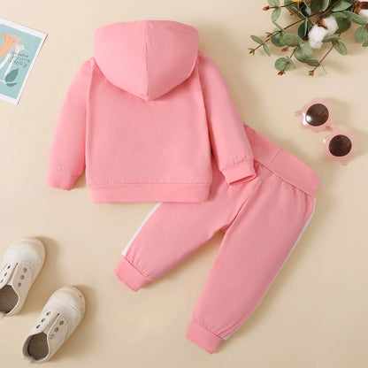 Autumn Baby Girl Clothes Set Newborn Infant Outfits Long Sleeve Letter Printing Children Casual Sweatshirt Pants Clothing Suit