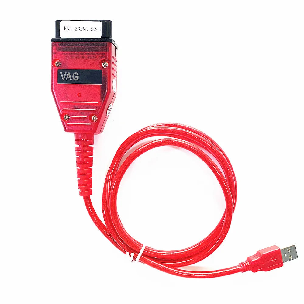 For VAG KKL Scanner Tool for VAG409 with FTDI FT232RL Chip/9241A Red PCB for vag 409 kkl OBD2 USB Interface Diagnostic Cable