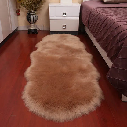 New Carpet Plush Soft Sheepskin Bedroom Carpet Imitation Wool Pad Long Hair Bedside Mat Sofa Cushion Rugs Living Room Fur Carpet PD1005 CHINA