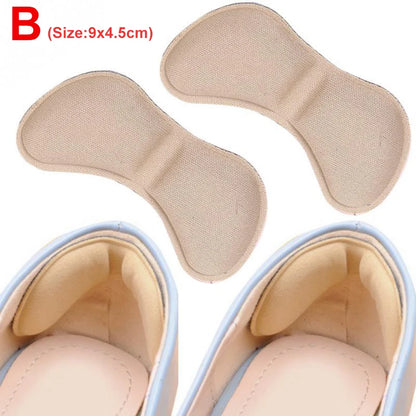 Insoles Patch Heel Pads for Sport Shoes Adjustable Size Antiwear Feet Pad Cushion Insert Insole Heel Protector Back Sticker B (Beige)