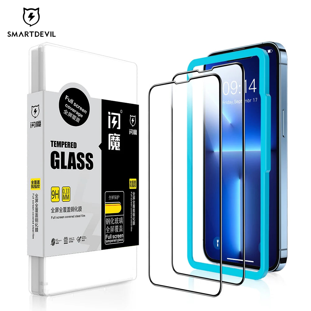 Tempered Glass Screen Protector For iPhone 13 Pro Max Full Cover Glass For iPhone 13 mini HD Anti Blue Light