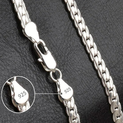 20-60cm 925 sterling Silver luxury brand design noble Necklace Chain For Woman Men Fashion Wedding Engagement Jewelry 55cm 22inches