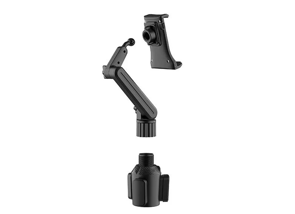 HKGK Tablet Cup Holder Mount 360 Adjustable Smartphone Holder Car 270 Tilt Bar Triangular Base Ram Mount Tablet Holder For SUVs