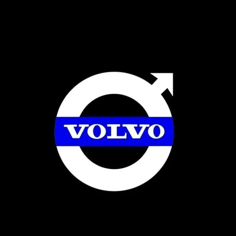 2Pcs/4Pcs is suitable for Volvo V40V60V90XC40XC60XC90S6S90 car LED welcome lamp projector logo ghost lamp auto parts decoration. Blue 2