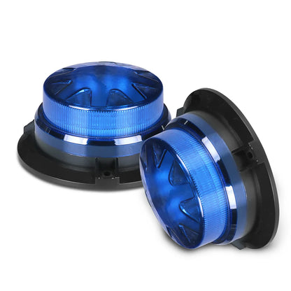 Magnetic Base LED Blue Emergency Strobe Light Car Police Roof Flashing Hazard Warning Light 12V/24V Vehicle Safety Beacon Lamp