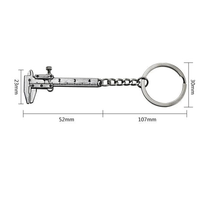 New Fashion Car Key Mini Vernier Caliper Portable 0-40mm keychain Measuring Gauging Tools Car Turbo key Chain Ring Ruler Caliper