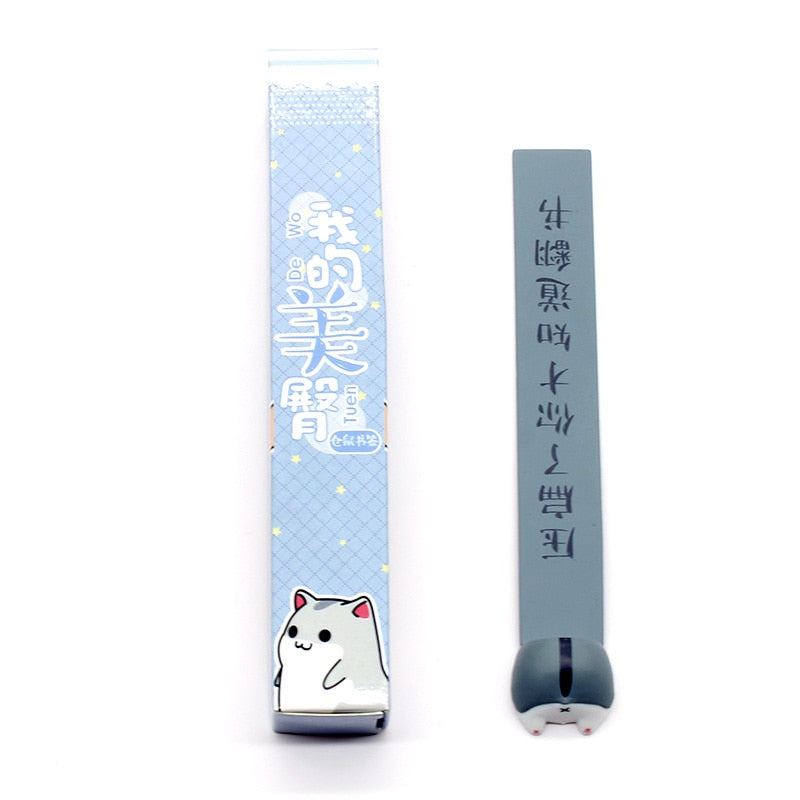 Cute Cartoon Cat Dog Hamster Fox Ass Bookmarks Kawayi Novelty Book Reading Item Creative Gift for Kids Children Stationery A