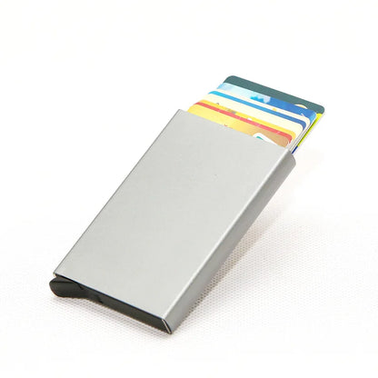 Credit Card Holder Men Wallet RFID Blocking Protected Aluminium Box PU leather Wallets with Money Clip Designer pasjeshouder