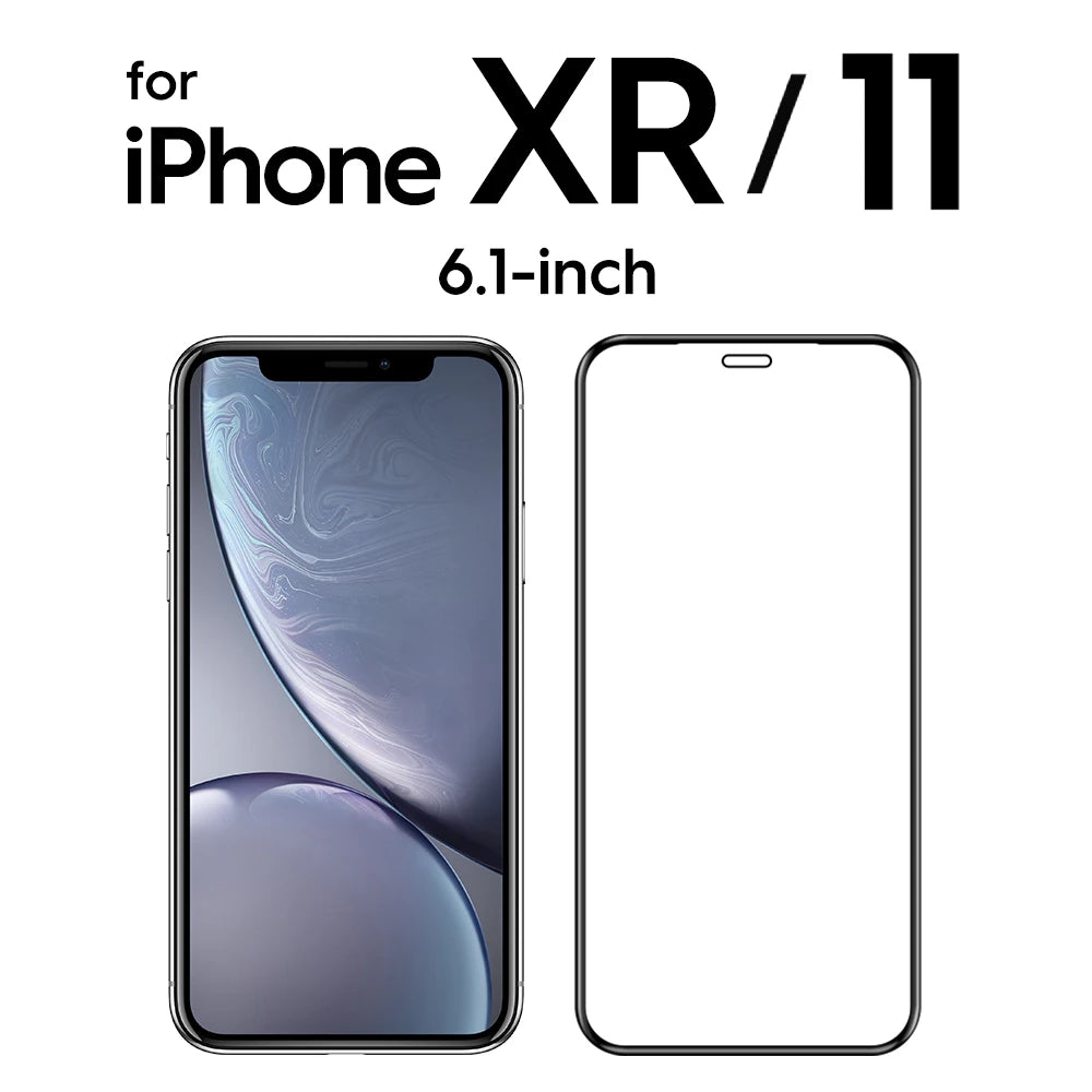 iPhone 15 14 Full Cover Tempered Glass for iPhone 15 Pro Max 14 Pro 13 12 mini 11 XR HD Screen Protector iPhone XR 11