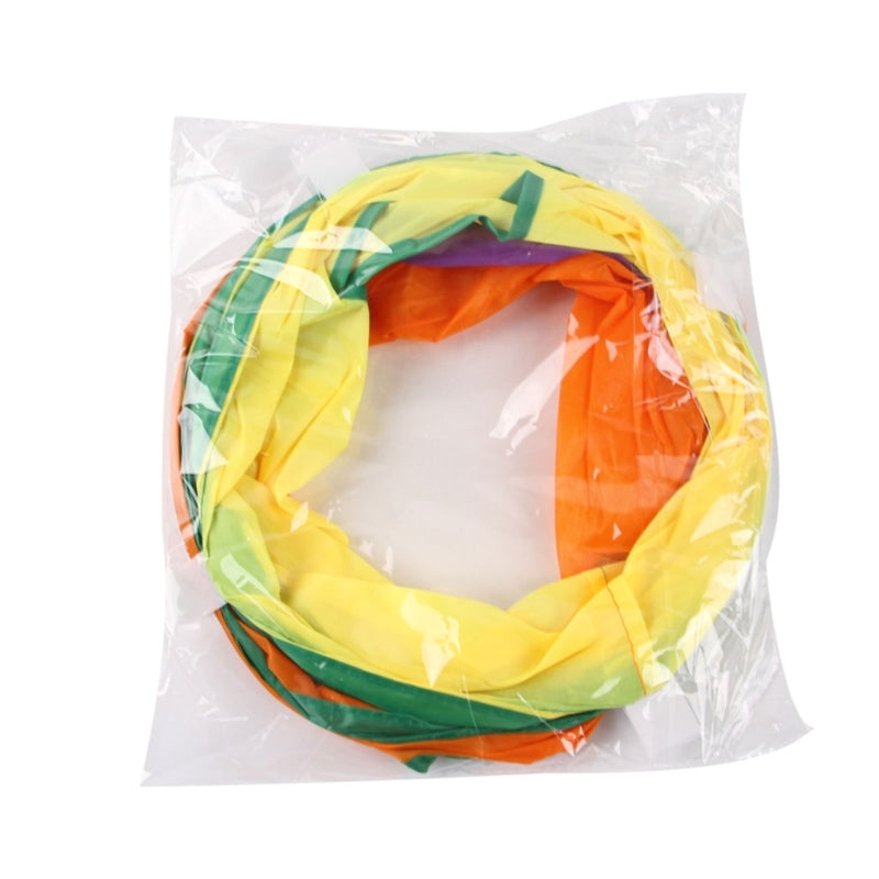 Collapsible Cats Tunnel Cats Toy Playing Tunnels Durable Polyester Hideaway Rainbow-Color L-Shape Tube for Small Animal