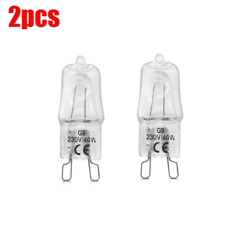 2/10PCS 40W LED Halogen Lamp Beads 220-230V Indoor Lighting Bulb G9 High Temperature Inserted Beads Crystal Halogen Bulb Lights 2PCS