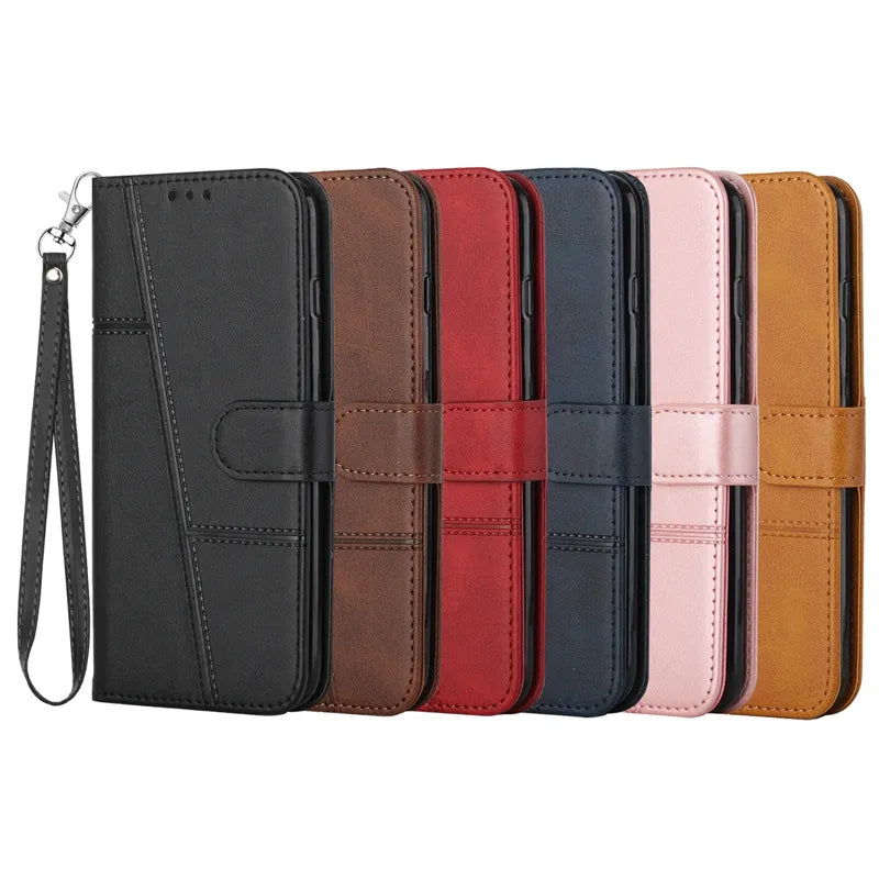 Wallet Flip Cowhide Pattern Anti Drop Leather Cover For Xiaomi Redmi 12 12C 10 10A 9T Note 12 12S 12 Pro Plus 11S 10 Pro 9 Pro