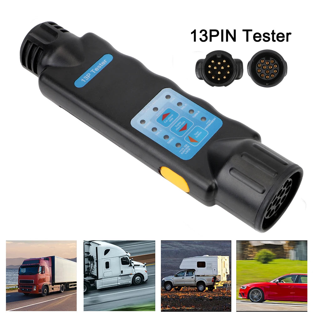 12V Trailer Tester 7 13 Pin Adapter Diagnostic Tools Wiring Check Light Test Plug Socket Car Truck Caravan Accessories Universal