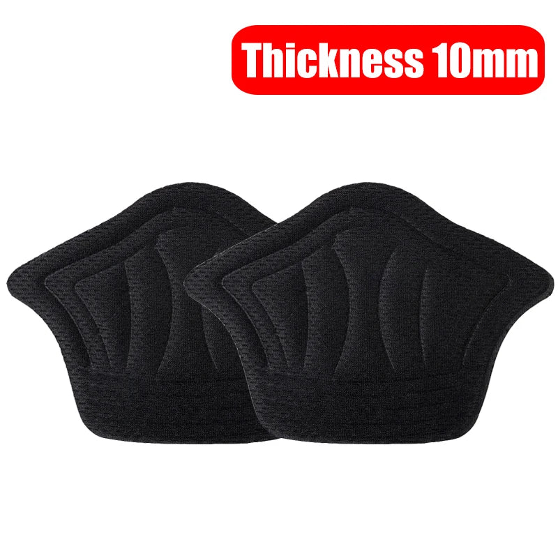 Insoles Patch Heel Pads for Sport Shoes Adjustable Size Antiwear Feet Pad Cushion Insert Insole Heel Protector Back Sticker C (Black-10mm)