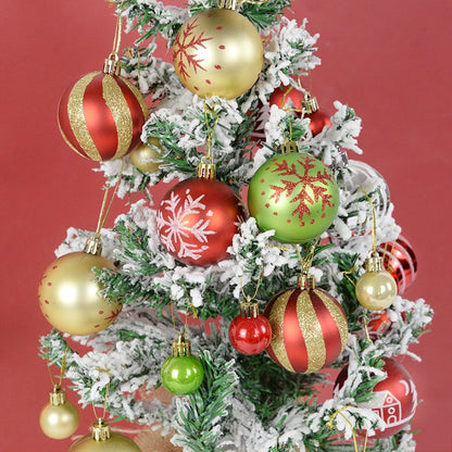 1Box Mixed Christmas Ball Ornament Red White Gold Xmas Tree Hanging Bauble Pendants Christmas Decorations For Home Navidad Noel