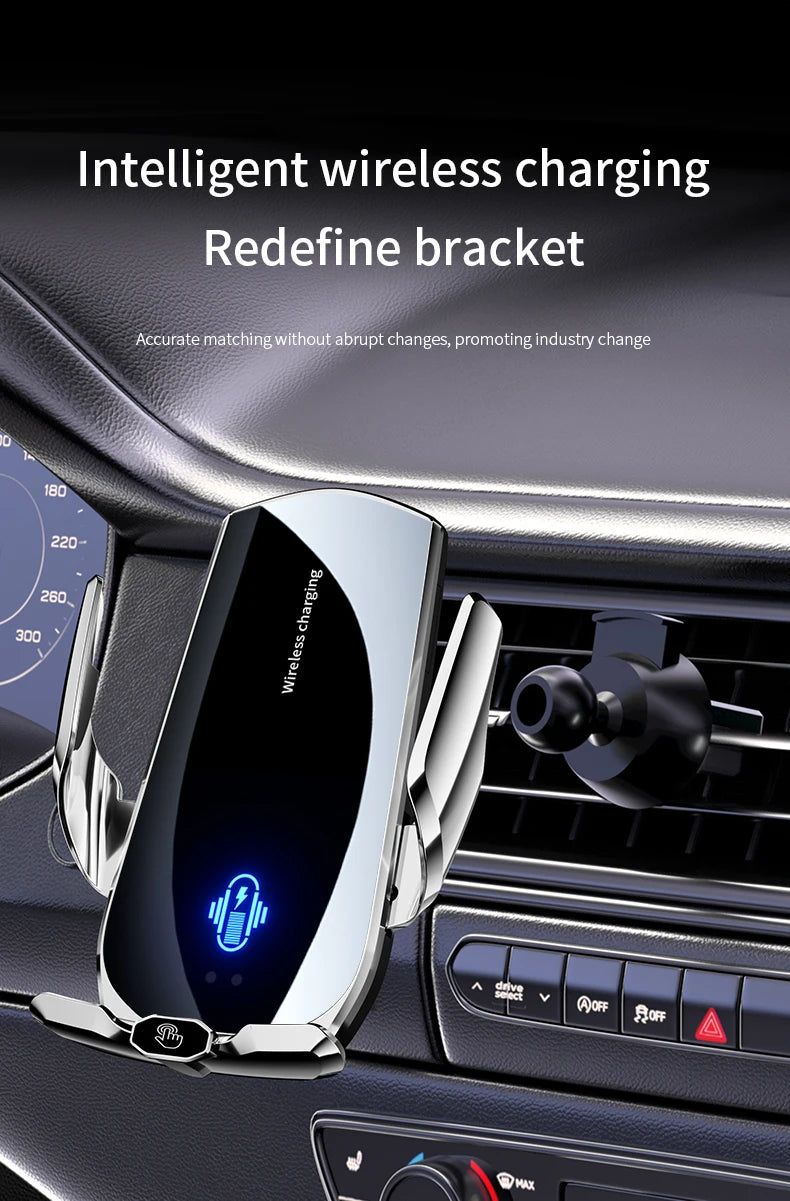 Car Wireless Charger Stand Air Vent Car Phone Holder Mount For iPhone 14 13 12 Xiaomi Samsung Magnetic Car Fast Charging Station