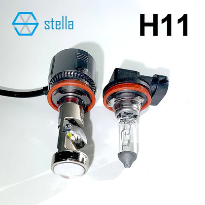 Stella 2x H7 H11 LHD/RHD LED Headlight Mini Lens Projector 9005/9006 Auto Low Beam STG Canbus Bulb For Car/Motor 12v 80W 10000LM