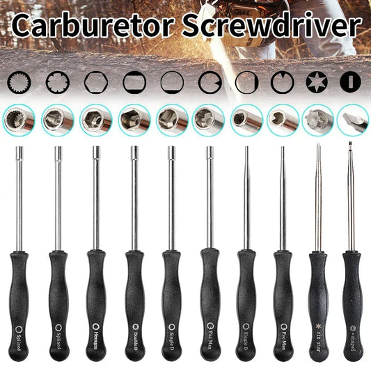 10 Pcs Carburetor Adjustment Tool Screwdriver Kit for 2 Cycle Carburator Adjusting Small Carb Tune up Carburetor Adjuster Tool