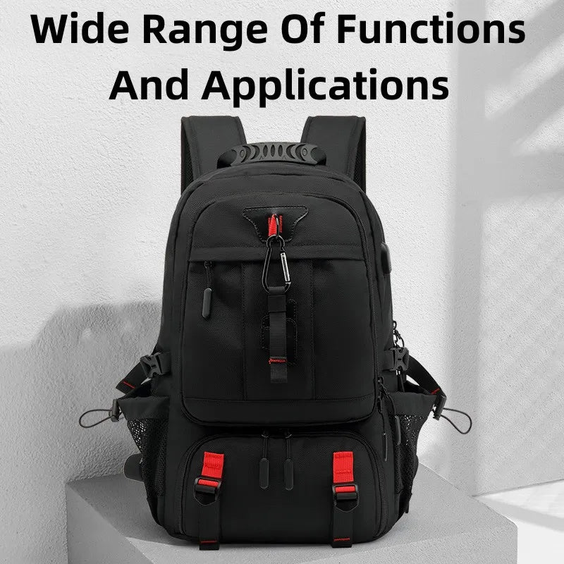 Men Travel Backpack 50-80L Large Capacity Expandable Backpack For Men 17 Inch Laptop Bags Fashion Oxford With Shoe Compartment