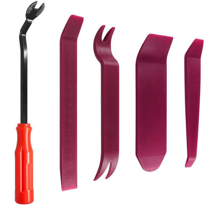 Car Door Tool Panel Trim Removal Tool Kits Navigation Plastic Seesaw Conversion Tool Car Removal Tool Car Repairing Hand Tools Purple 4PCS CHINA