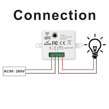 86 Wireless Smart RF 433Mhz 100-220V Wall Panel with Remote Control Mini Relay Receiver Home Led Light Lamp Switch