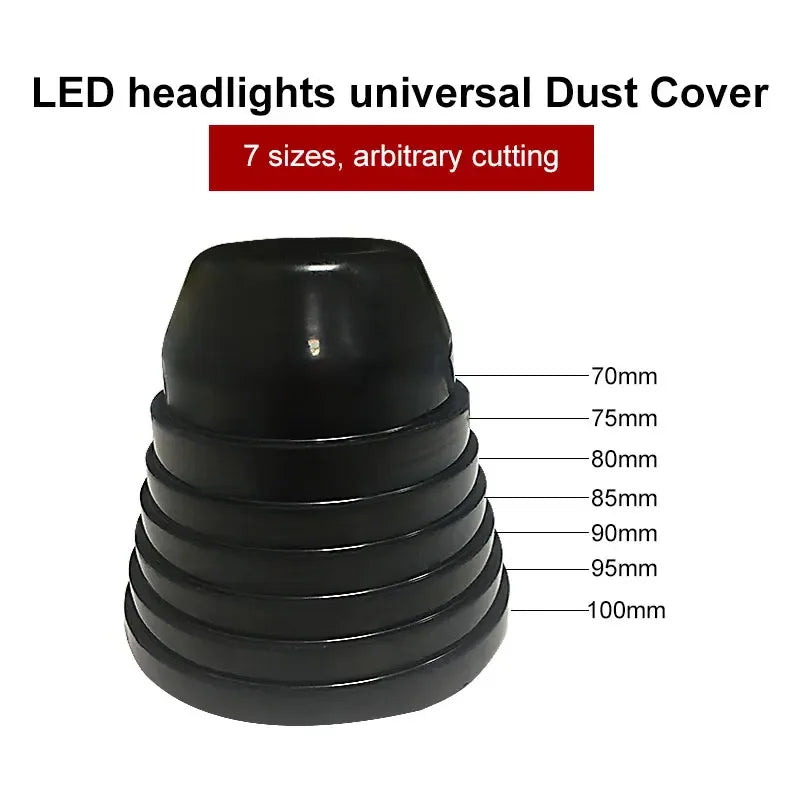 1PCS Car LED Headlight Dust Cover HID Headlight Rubber Seal Cap Cover led Headlamp H4 H1 H7 D2H H11 H8 HB3 Car Styling Universal dust cover