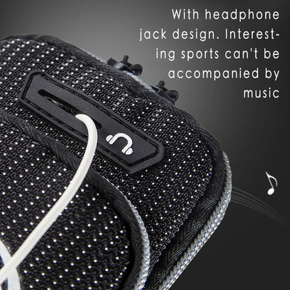 Phone Arm Bag with Headphone Jack Waterproof Breathable Sports Running Bag Gym Mobile Phone Holder